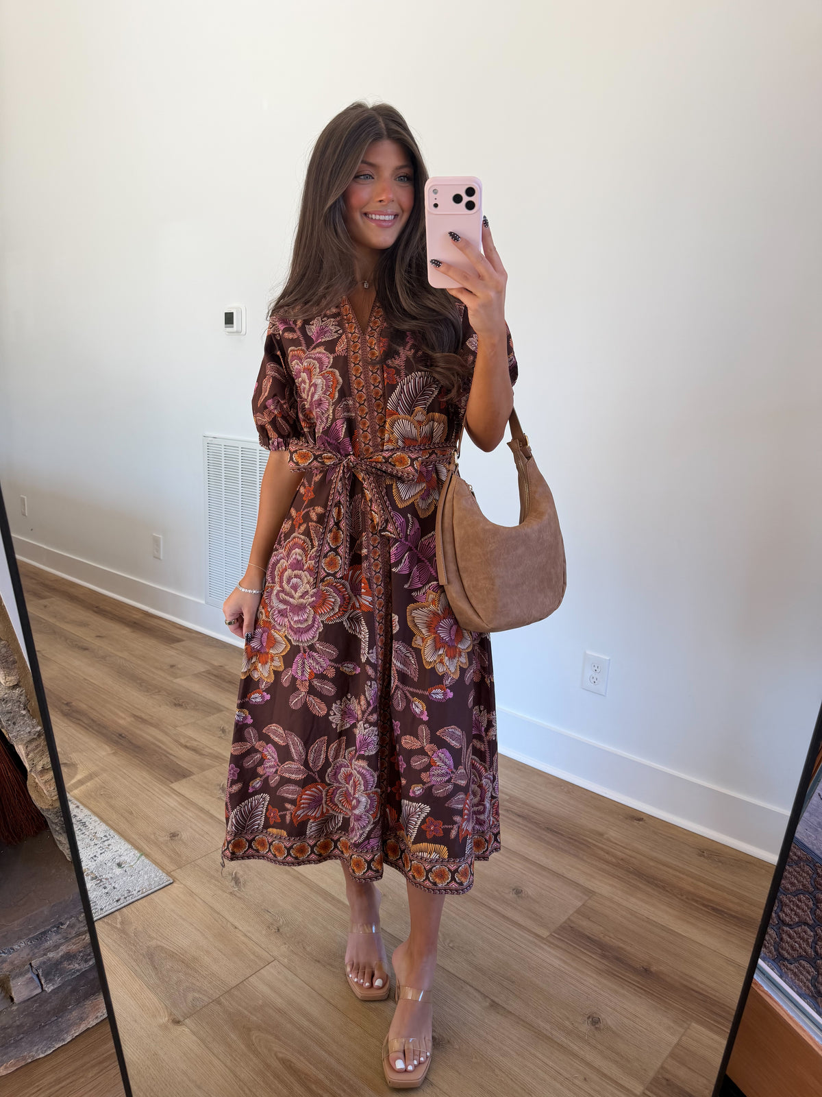 Fall Tapestry Midi Dress