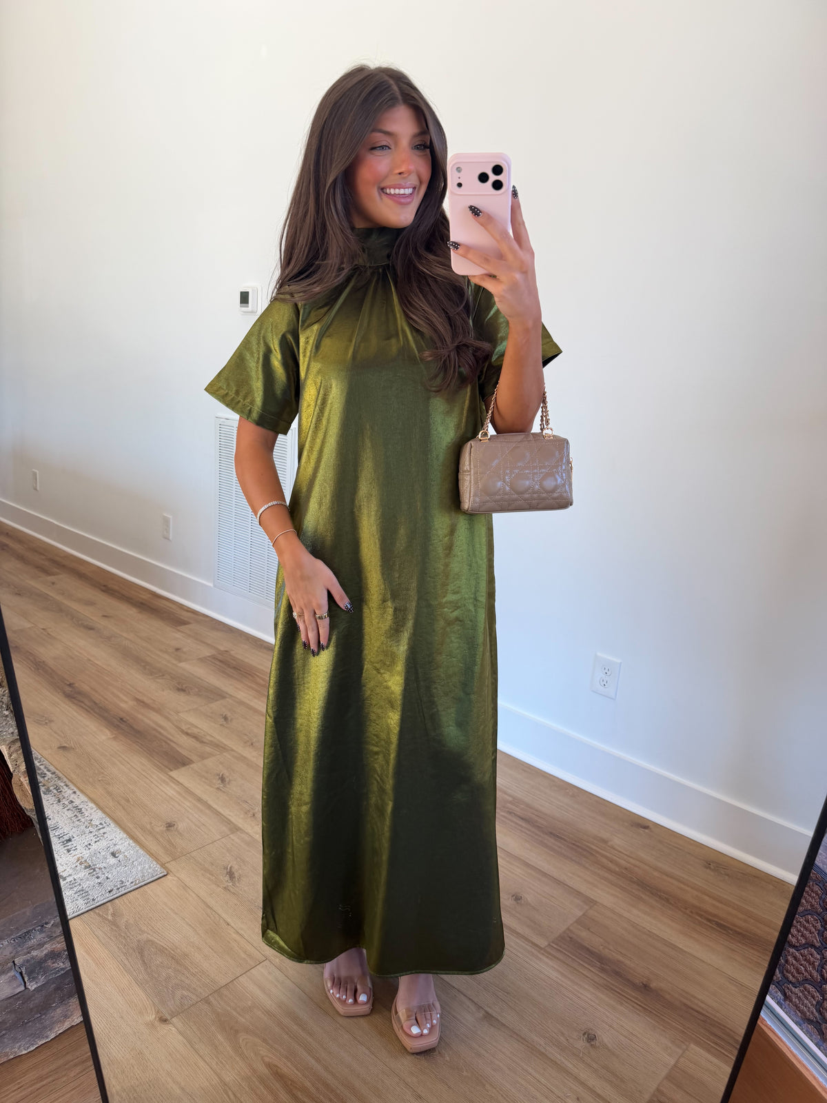Golden Olive Maxi Dress