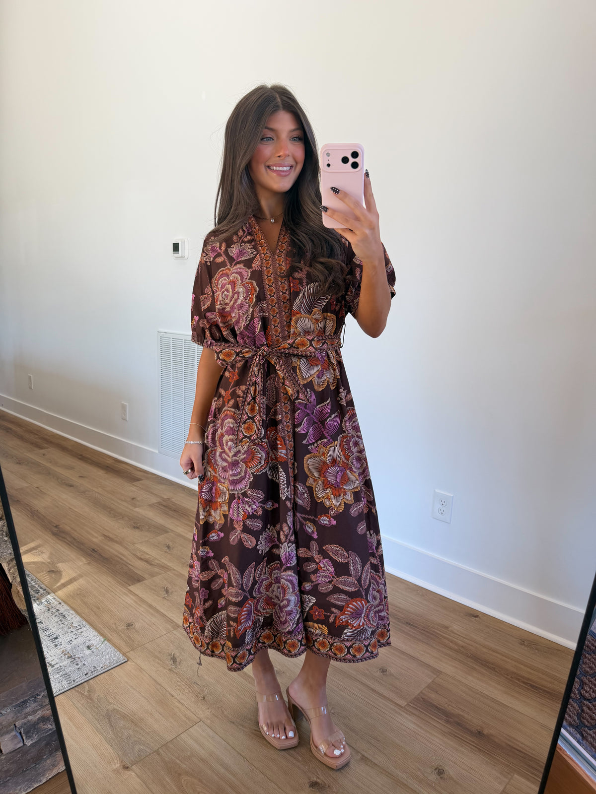 Fall Tapestry Midi Dress
