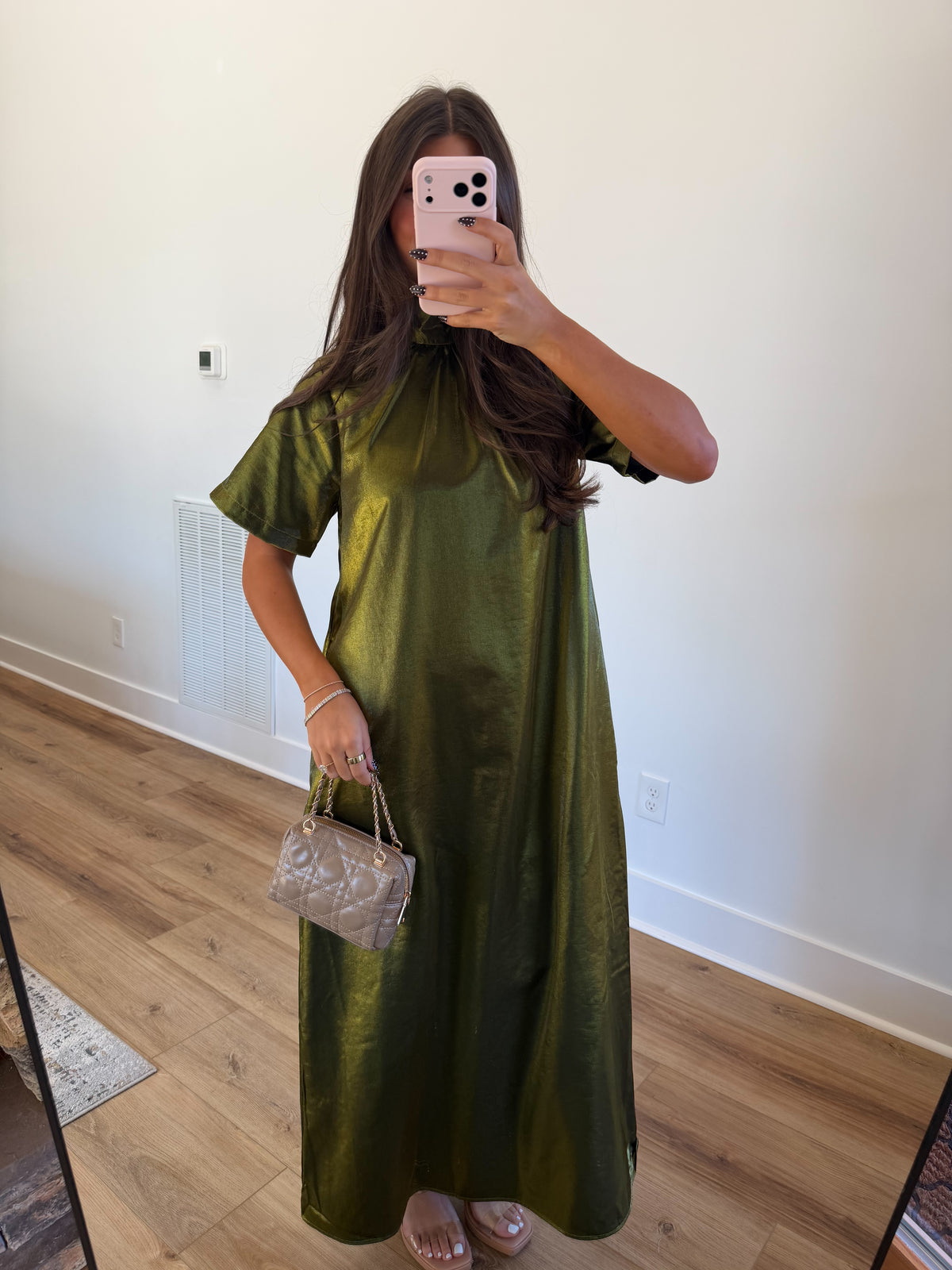 Golden Olive Maxi Dress