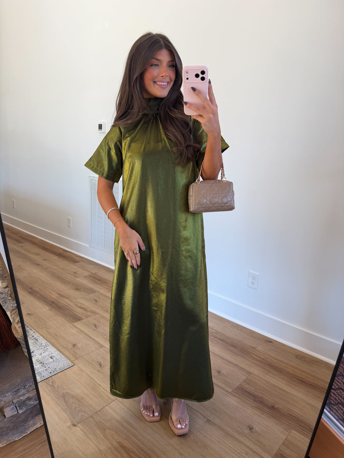Golden Olive Maxi Dress