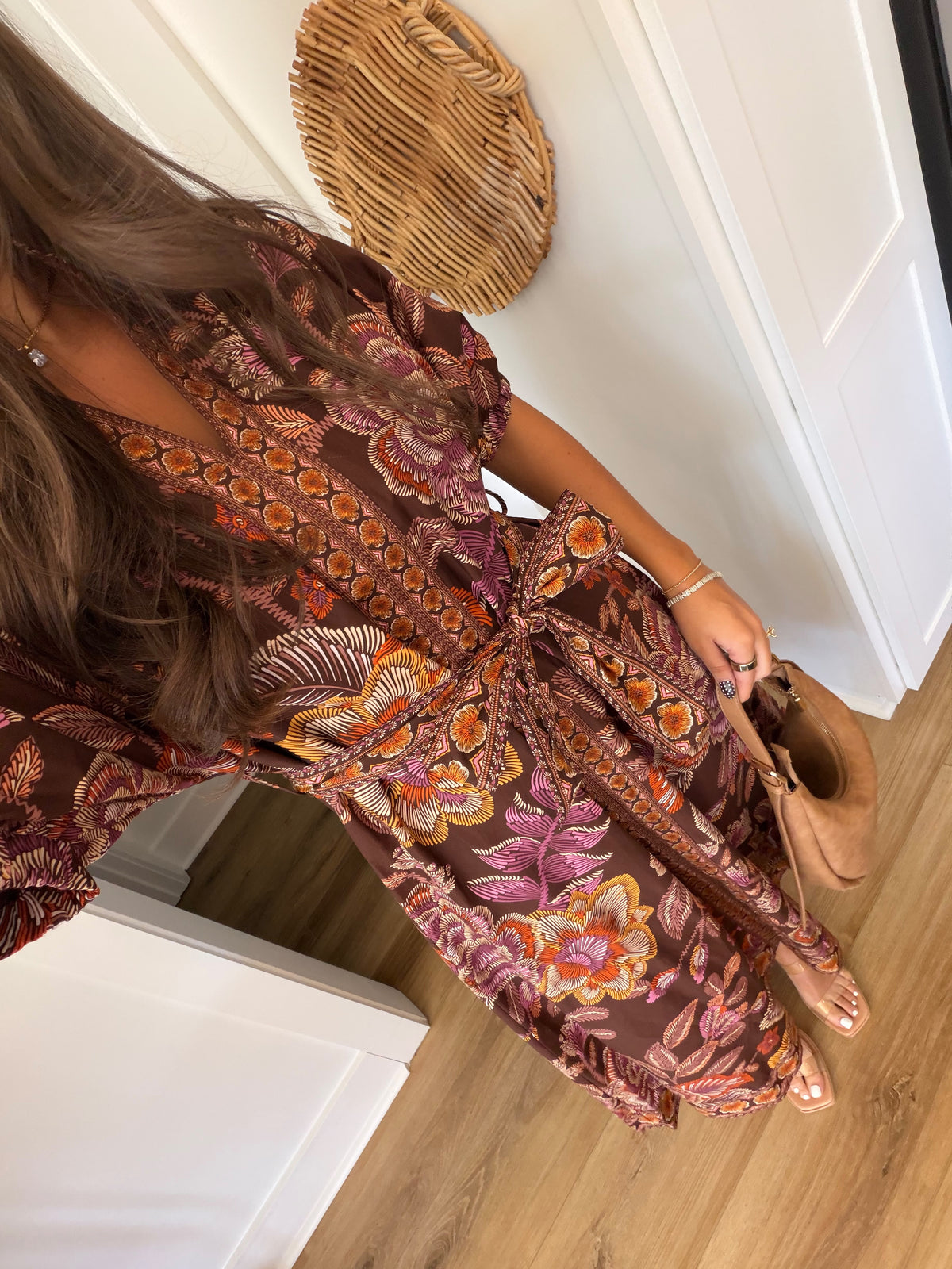 Fall Tapestry Midi Dress