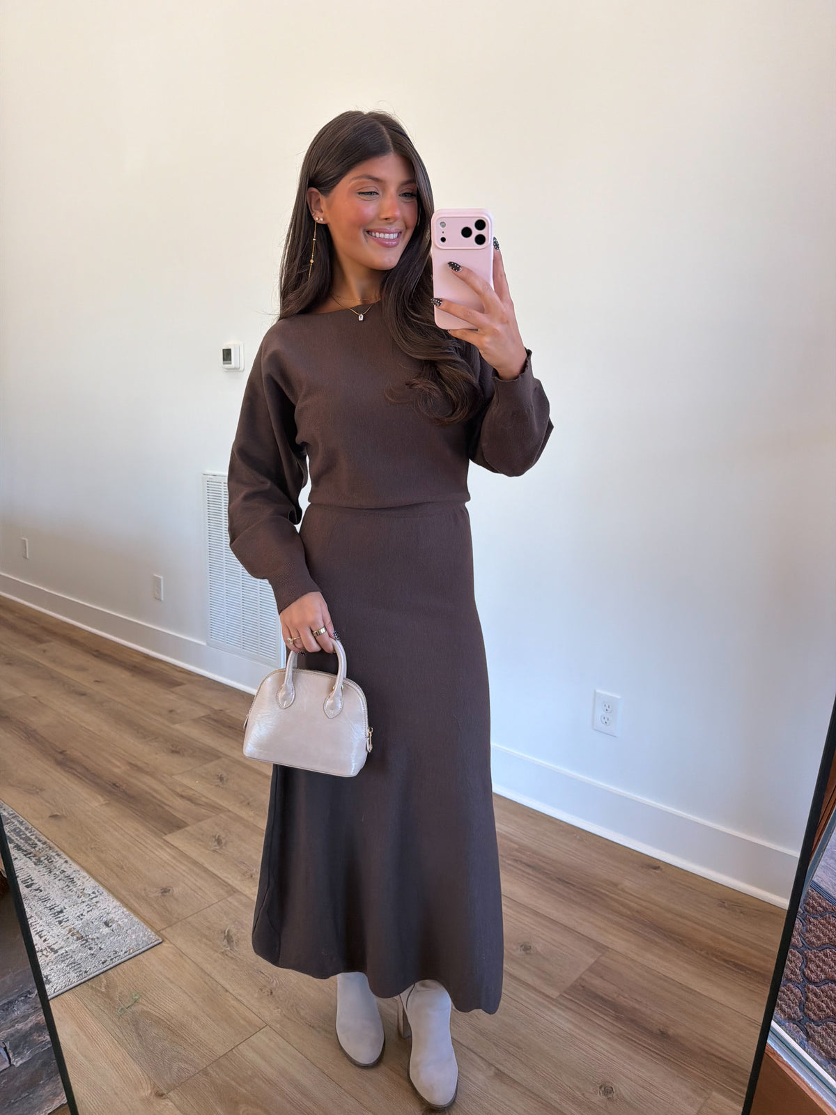 Rich Mocha Sweater Dress