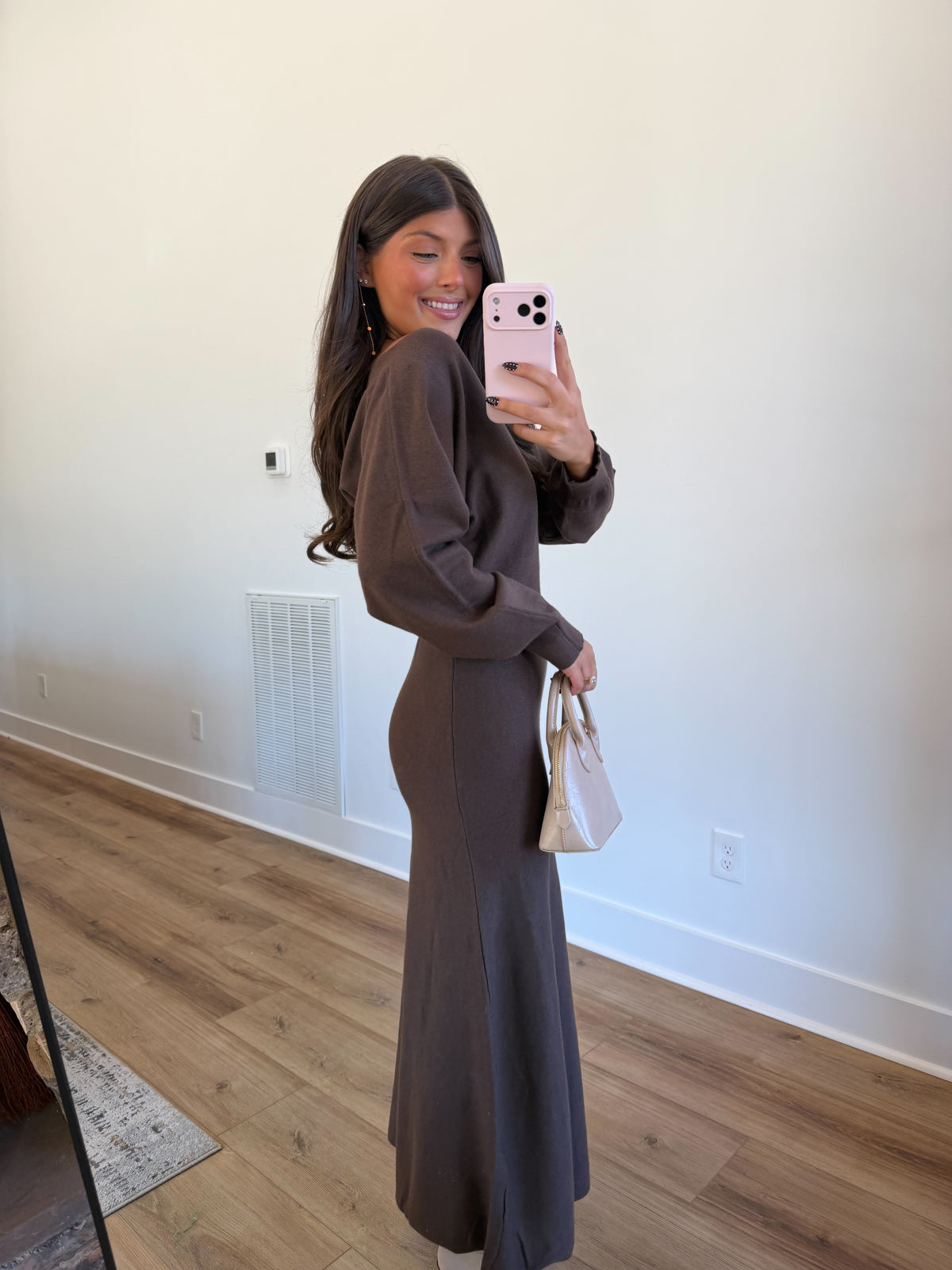 Rich Mocha Sweater Dress