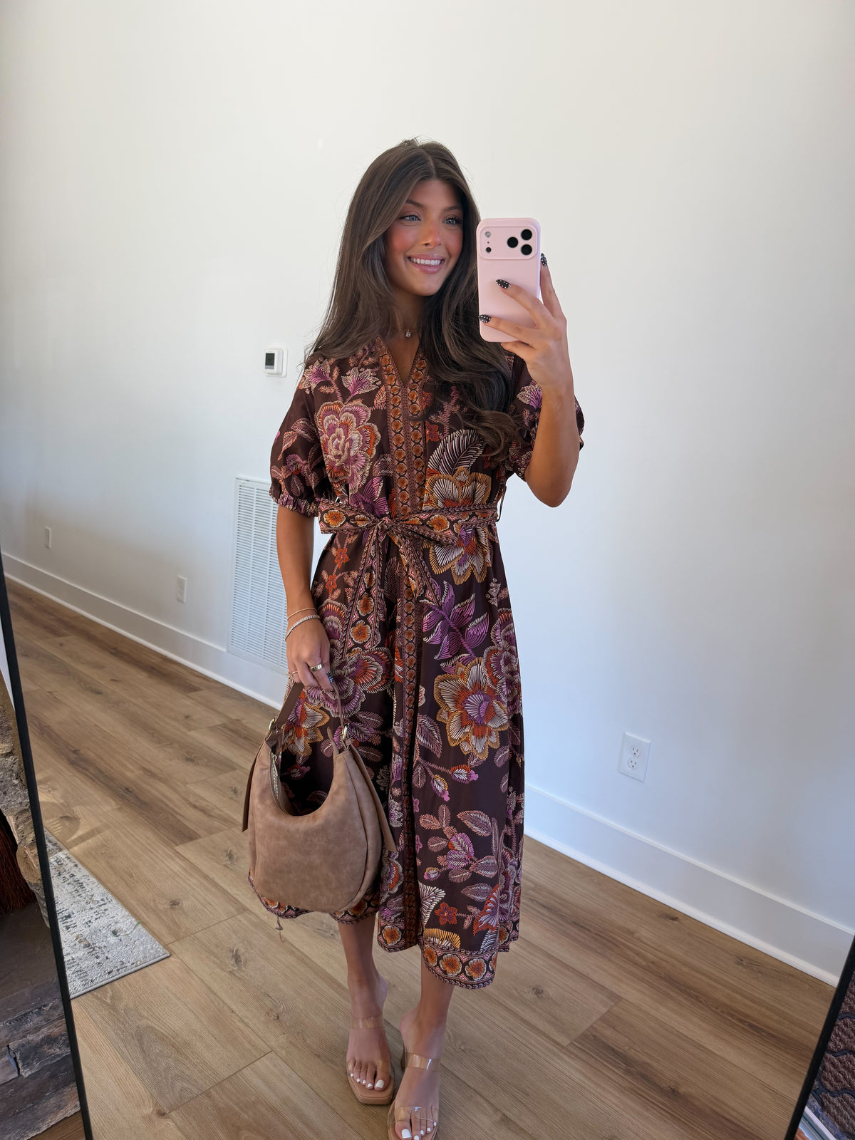 Fall Tapestry Midi Dress