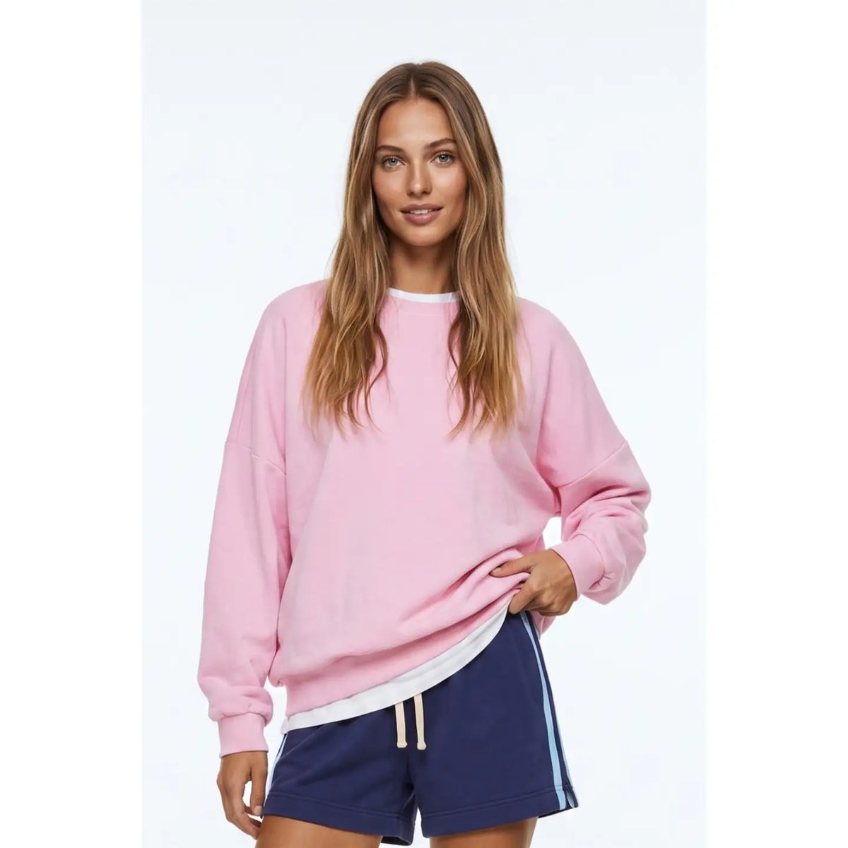 Pink Double Layered Sweatshirt