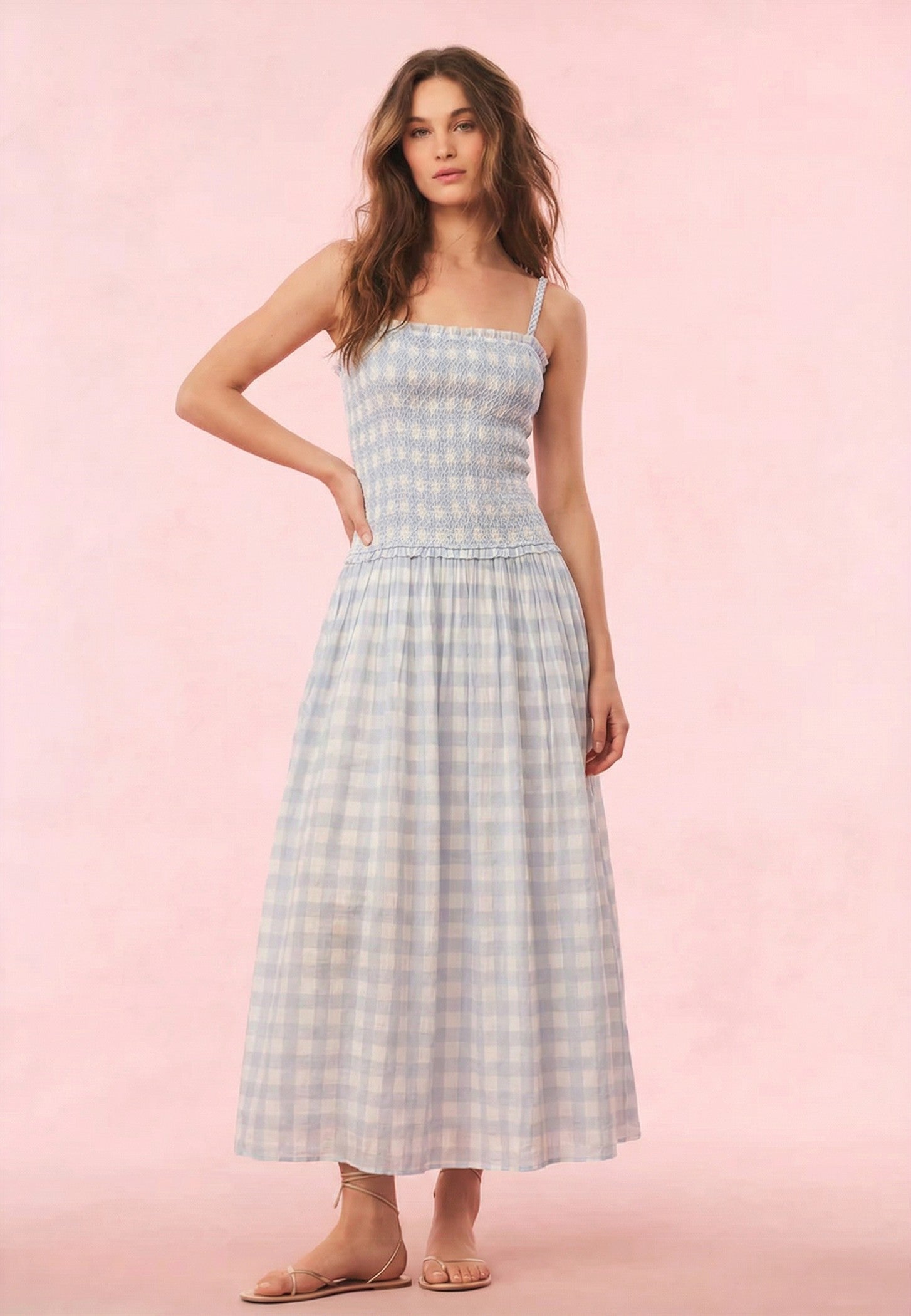 Nantucket Gingham Maxi (Blue)