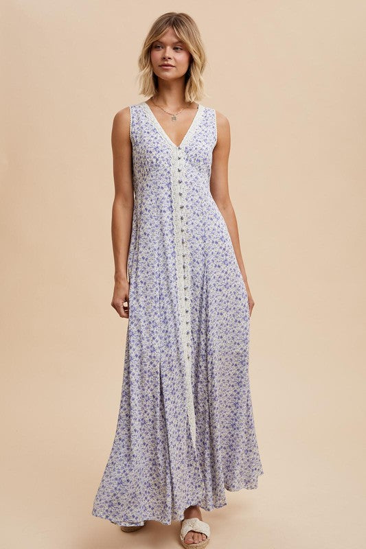 Charleston Girl Maxi Dress (Indigo)