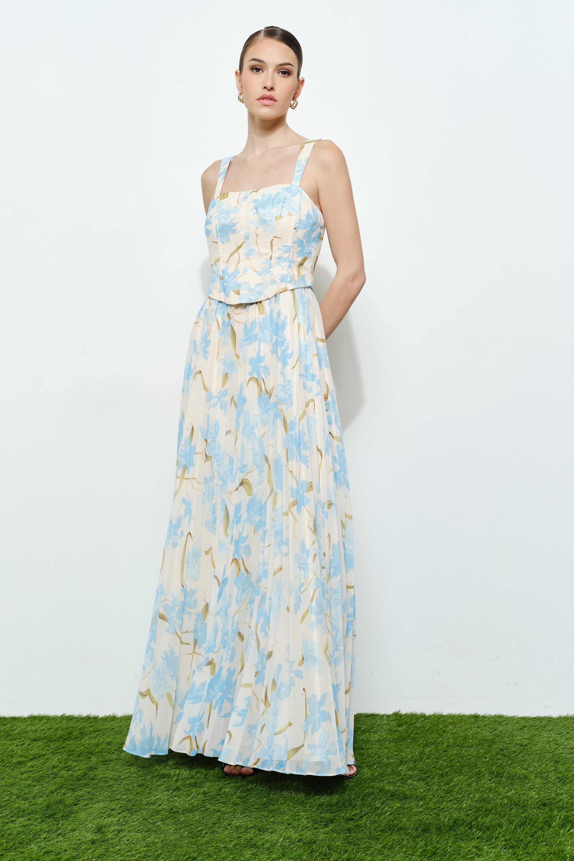 Floral Romance Corset Maxi