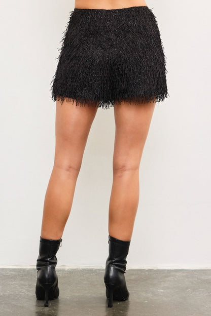 Festive Fringe Mini Shorts