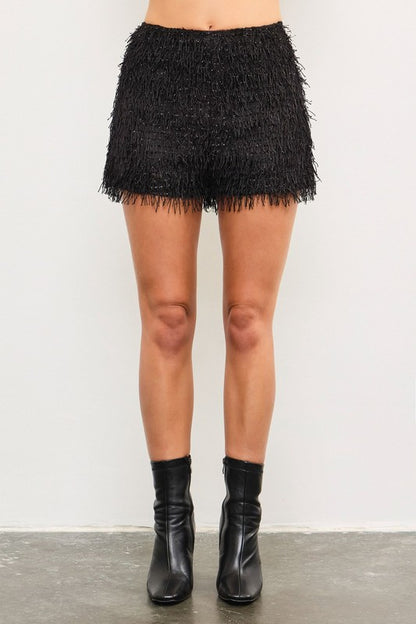 Festive Fringe Mini Shorts