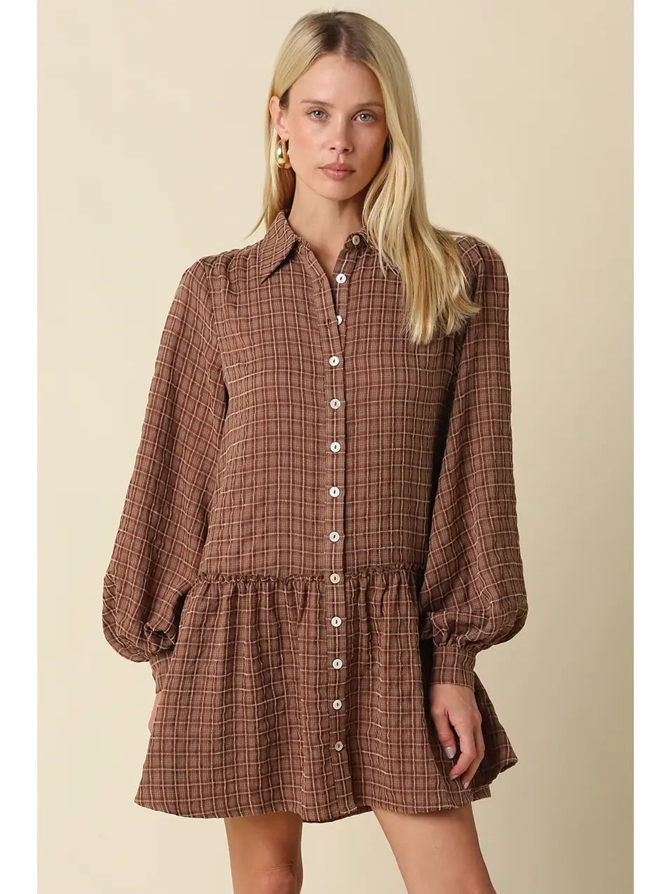 Tatum Gingham Fall Dress