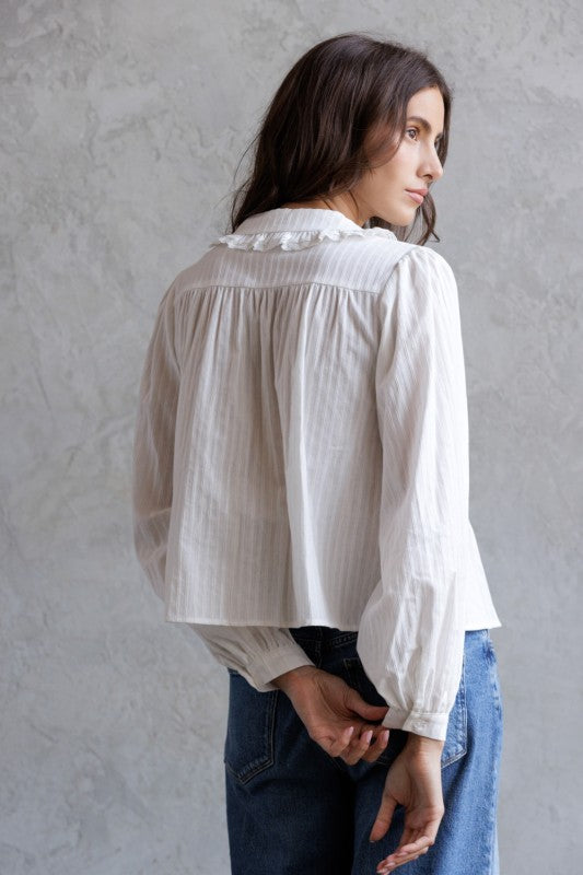 The Ivory Ruffle Blouse