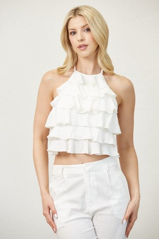 Ocean Whip Ruffle Top