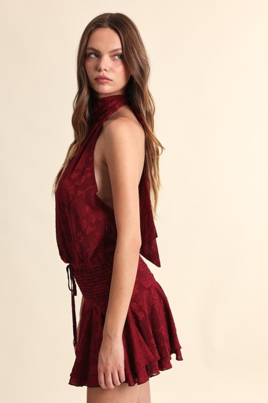 The Cranberry Chiffon Dress