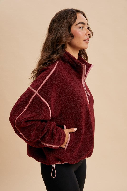 The Ridge Half Zip (Burgundy)