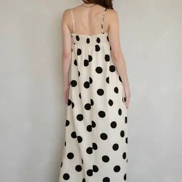 Smocked Top Polka Dot Maxi