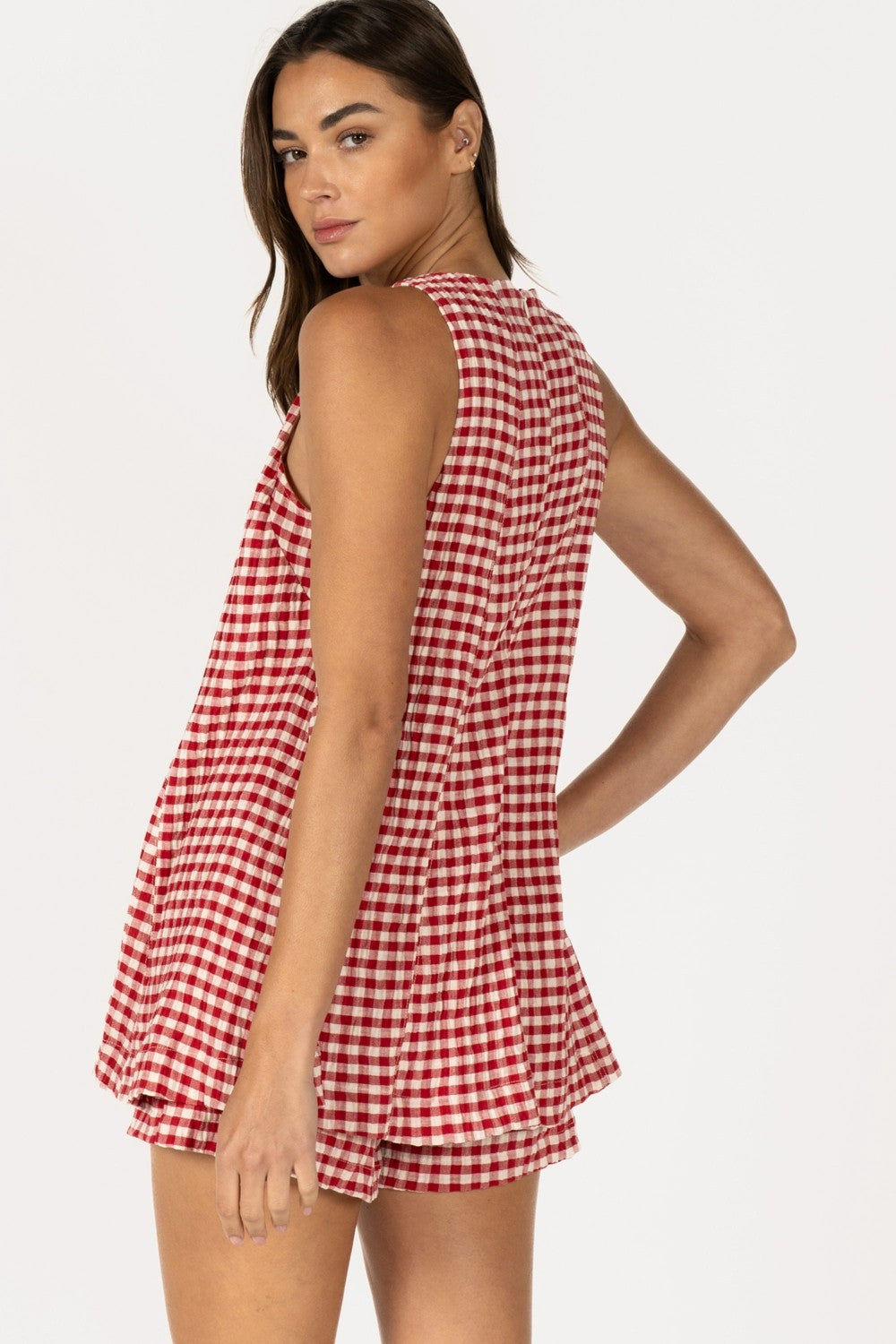 The Firecracker Gingham Romper (PRE-ORDER (1-2 weeks)/ Restock)