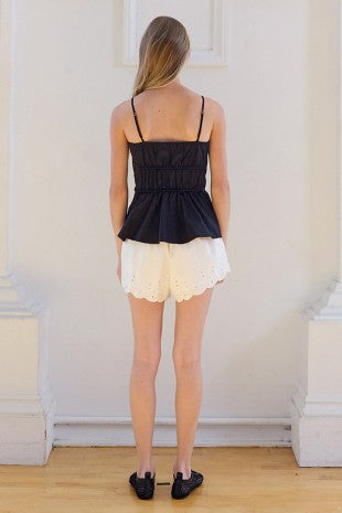 Black Peplum Top