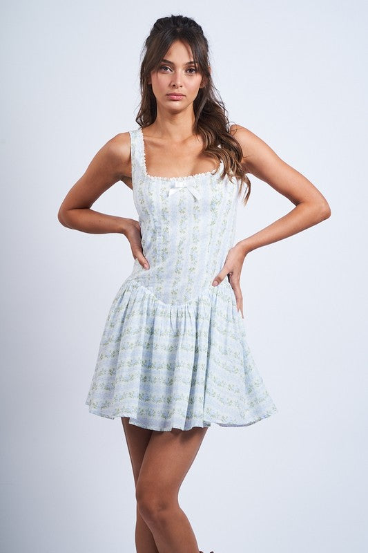 Petal Princess Mini Dress (Blue)