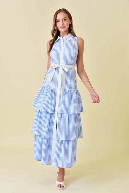 Seaside Stripes Maxi Dress